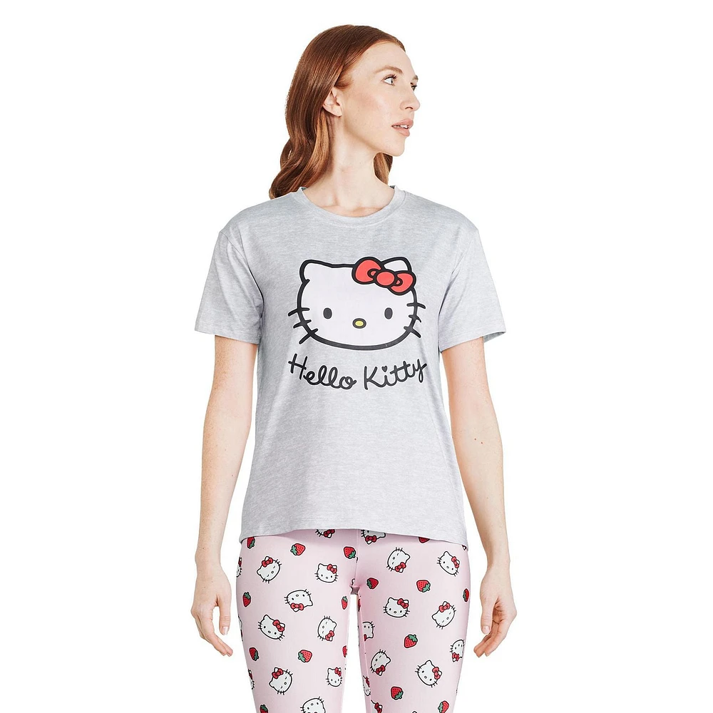 Pyjama 2 pièces Hello Kitty pour femmes Tailles TP–TG
