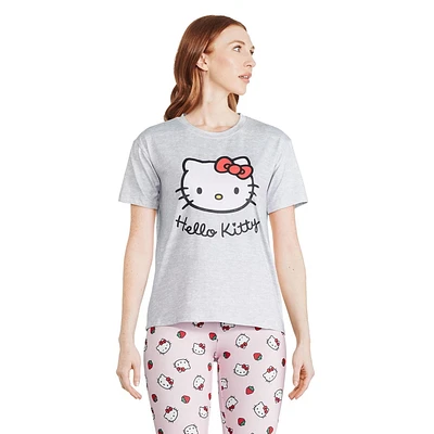 Pyjama 2 pièces Hello Kitty pour femmes Tailles TP–TG