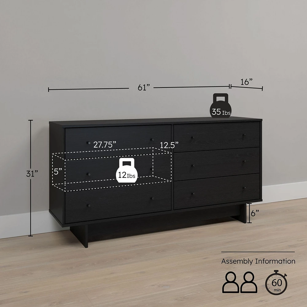 Finnley 6 Drawer Dresser