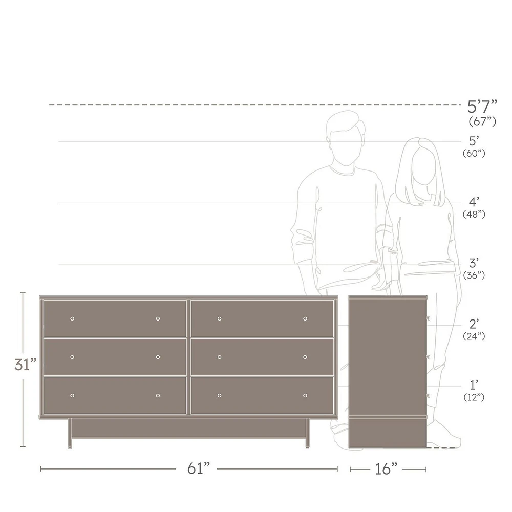 Finnley 6 Drawer Dresser
