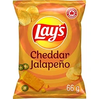 Lay's Croustilles assaisonnées Cheddar Jalapeño 66g