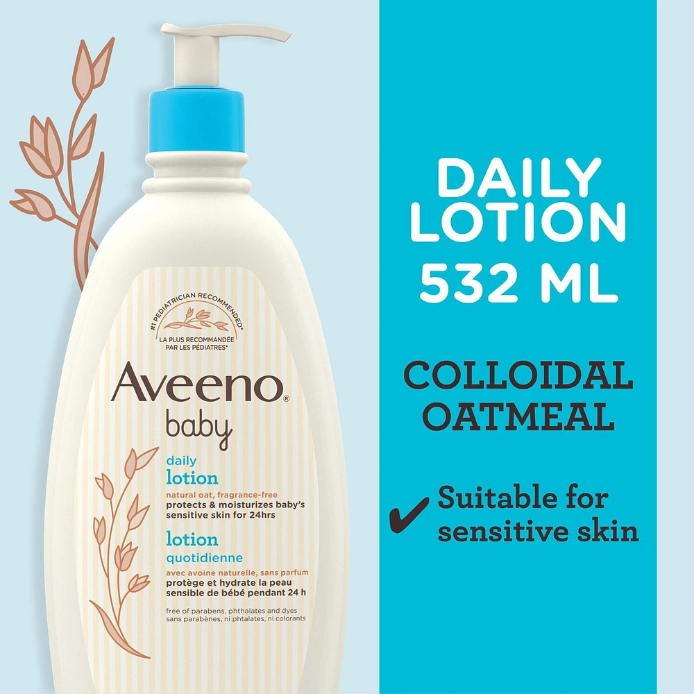 Aveeno Baby Lotion, Daily Moisturizing Cream, 532 mL