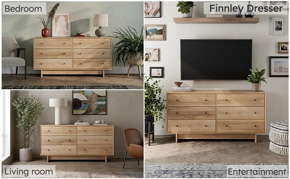 Finnley, commode 6 tiroirs