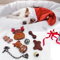 Vibrant Life 8 Piece Large Dog Toy Stocking, Brown, 8 Pieces