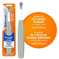 Brosse à dents électrique à pile Spinbrush PRO CLEAN pour adultes, soies moyennes, 1 unité Spinbrush PRO CLEAN