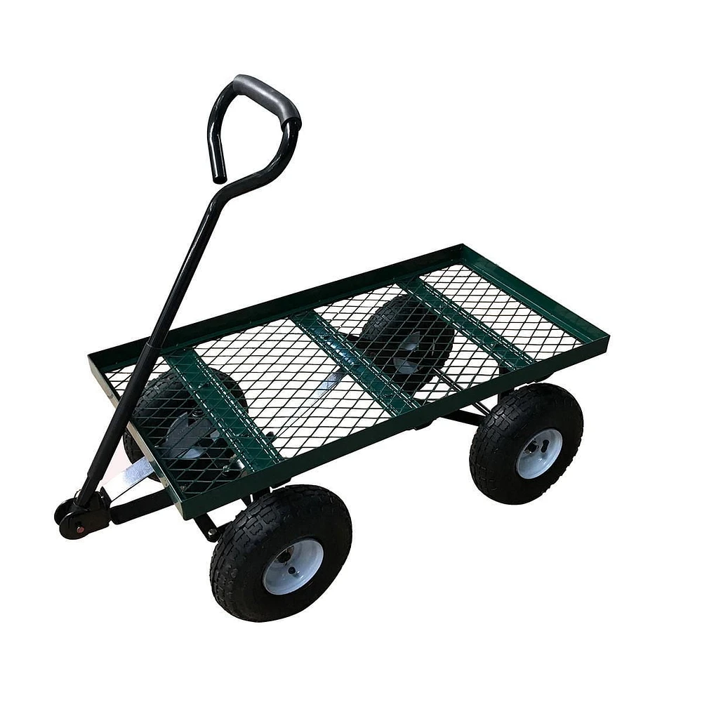 Steel Flat Nursery Cart w/Pneumatic Tires 34" x 18"