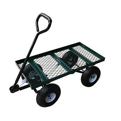 Steel Flat Nursery Cart w/Pneumatic Tires 34" x 18"