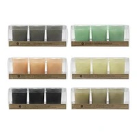 Hometrends MORNING RAIN Scented 3-Pack Frosted Glass Filled Votive Candles, 3pk votive candles