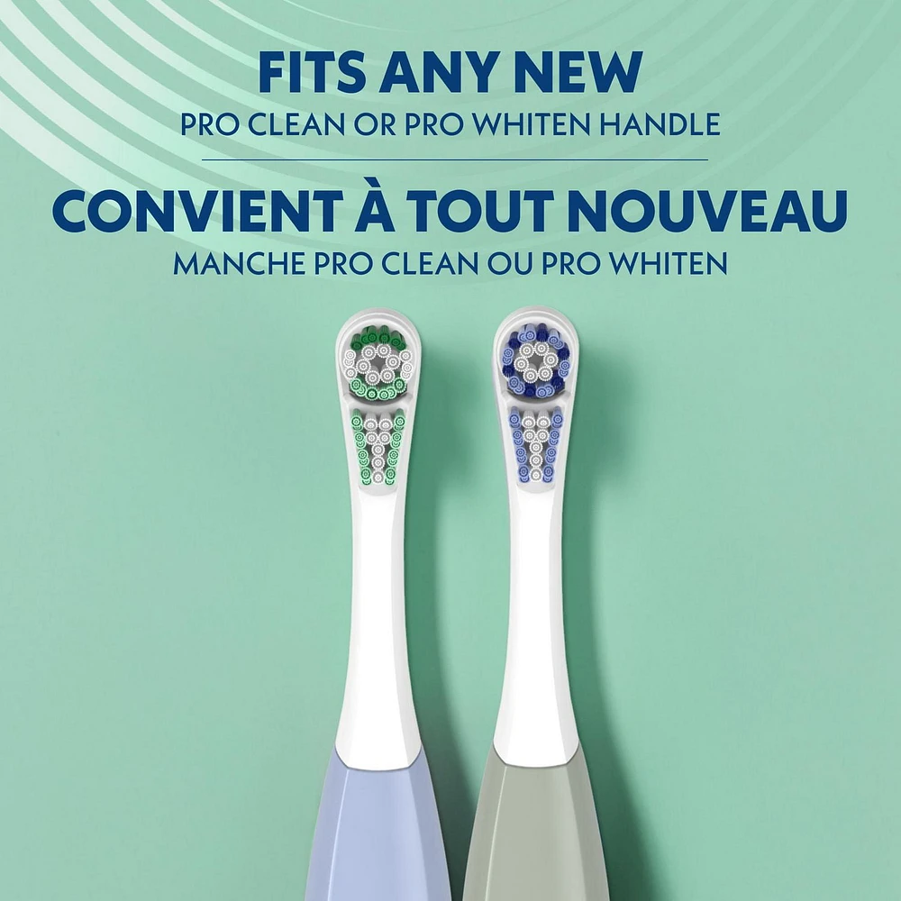 Têtes de rechange pour brosse à dents électrique Spinbrush PRO CLEAN, soies moyennes, 2 unités Spinbrush PRO CLEAN