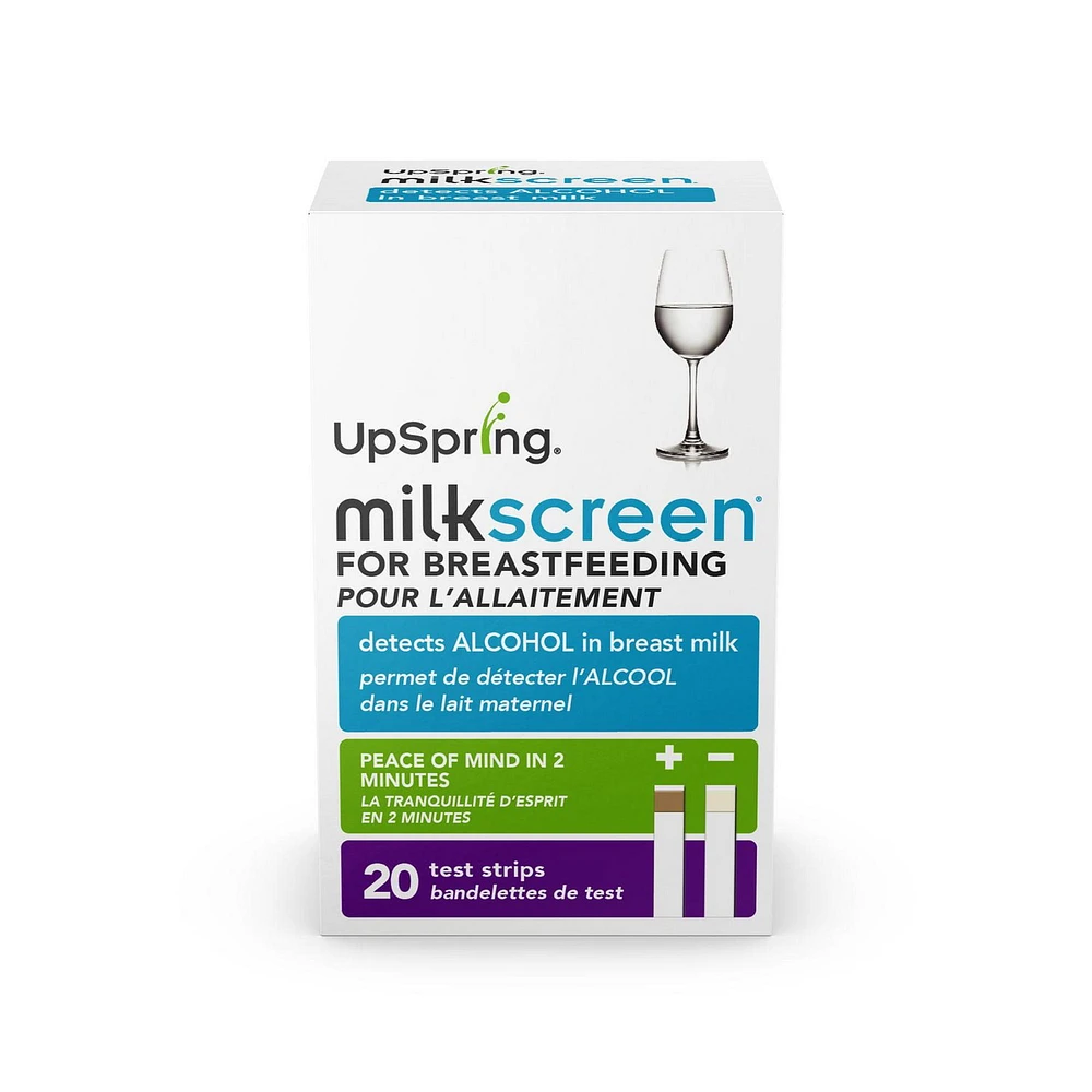 UpSpring Milkscreen, for Breastfeeding, Detects Alcohol in Breast Milk, 20ct