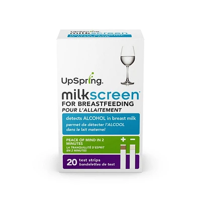UpSpring Milkscreen, for Breastfeeding, Detects Alcohol in Breast Milk, 20ct