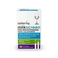 UpSpring Milkscreen, for Breastfeeding, Detects Alcohol in Breast Milk, 20ct