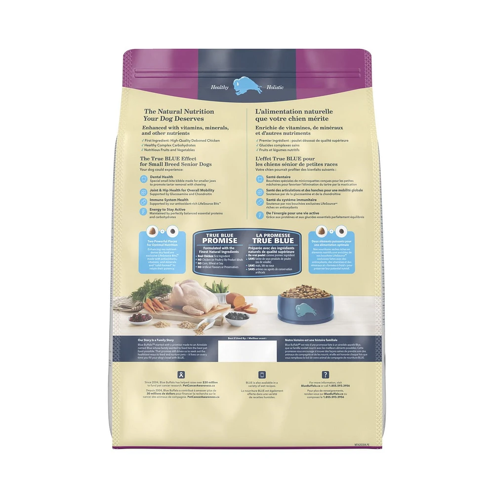 BLUE Life Protection Formula recette poulet et riz brun pour chiens âgés de race de petite taille 2,2kg