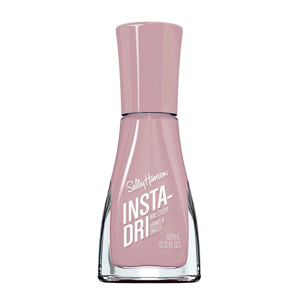 Sally Hansen Vernis à ongles Insta-Dri®, formule 3-en-1 avec vernis à ongles et couche de finition. 1 Trait. 1 Couche. Terminé. Sèche en 60 secondes Vernis à ongles séchage rapide