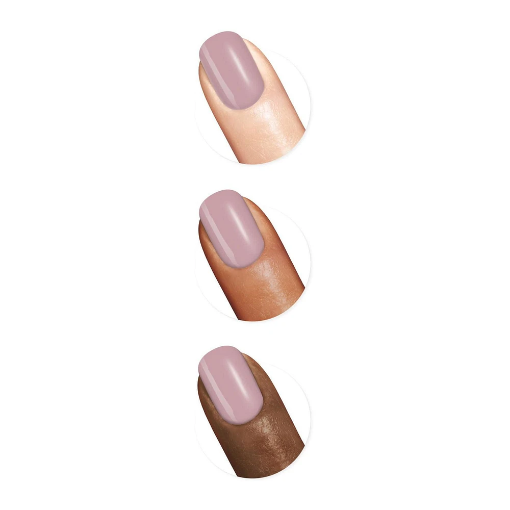 Sally Hansen Vernis à ongles Insta-Dri®, formule 3-en-1 avec vernis à ongles et couche de finition. 1 Trait. 1 Couche. Terminé. Sèche en 60 secondes Vernis à ongles séchage rapide