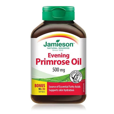 Jamieson Evening Primrose Oil 500 mg Softgels, 90+90 softgels