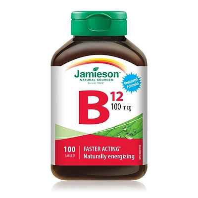 Jamieson Vitamin B12 (Methylcobalamin) 100 mcg, 100 tablets