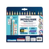 Crayola Sketch & Shade Doodle Pencils, 14 Count, Highly pigmented coloured pencils