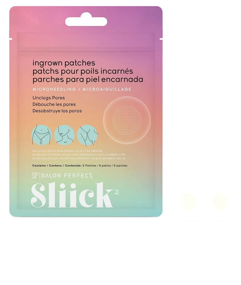 Sliick - Ingrown Patches - Leaves Skin Soft and Smooth - Microneedling - 9 Patches, Sliick - Ingrown Patches