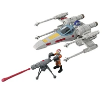 Star Wars Mission Fleet Stellar Class Luke Skywalker X-wing Fighter 2.5-Inch-Scale Figure and Vehicle, Toys for Kids Ages 4 and Up