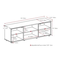 CorLiving Fiji TV Bench, For TVs up to 80"