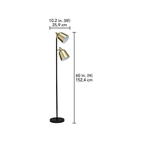 HOMETRENDS Floor Lamp, 60", black