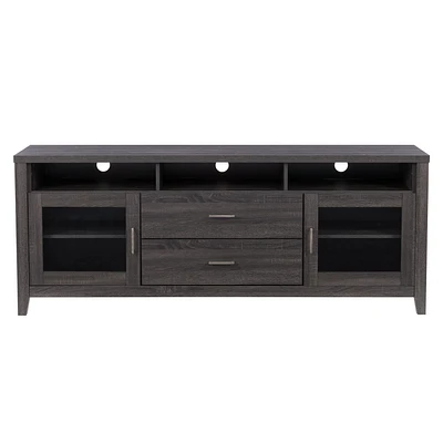 Hollywood Dark Grey TV Cabinet with Drawers for TVs up to 85"