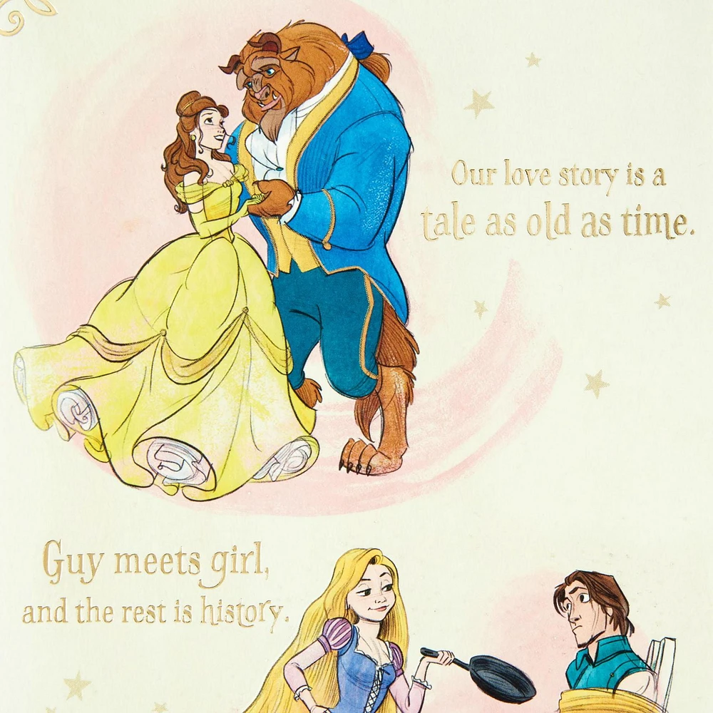 Hallmark Disney Anniversary Card, Love Card, Valentines Day Card for Husband, Wife, Boyfriend, Girlfriend (Our Fairy Tale)