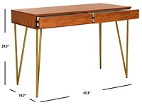 Safavieh Pine Mid-Century 2 Drawer Desk