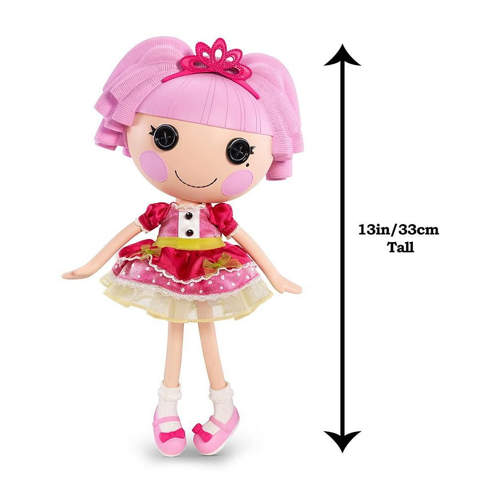 Lalaloopsy Doll - Jewel Sparkles with Pet Persian Cat, 13" princess doll with changeable pink outfit and shoes, in reusable house package playset