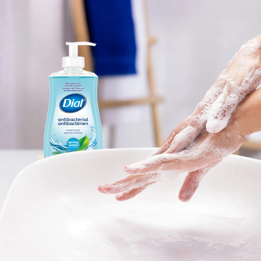 Dial Antibacterial Liquid Hand Soap, Spring Water, 325ml