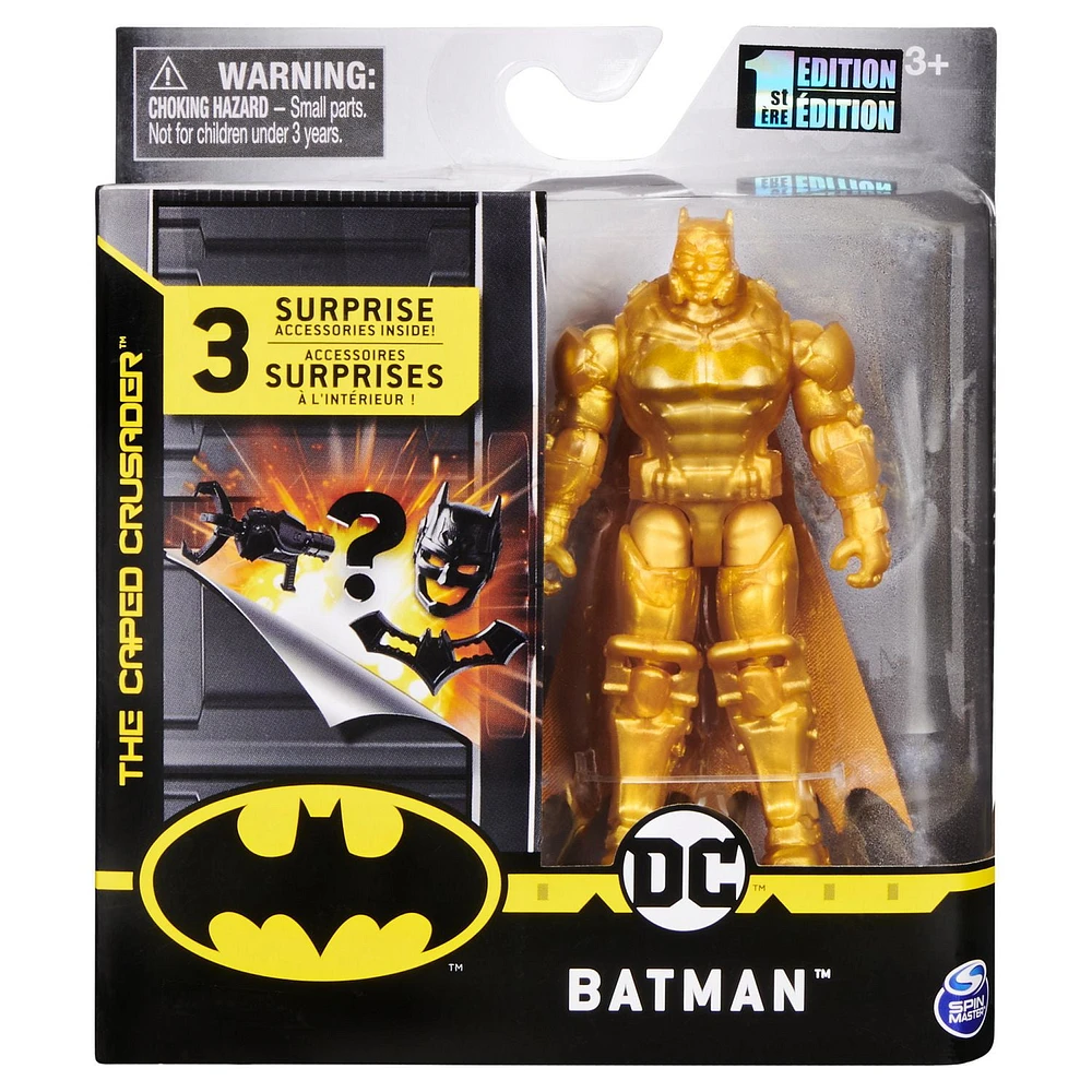 Batman 4-inch Action Figure with 3 Mystery Accessories, Mission 3