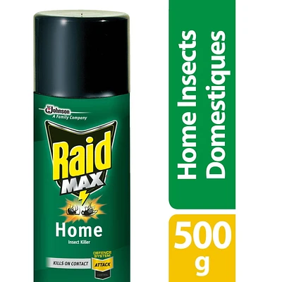 Raid Max Home Insect Killer, Kills Listed Bugs on Contact, For Indoor and Outdoor Use, 500g, 500 g