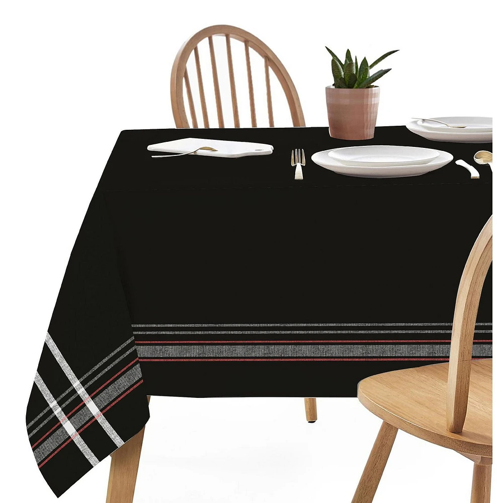 French Border Tablecloth (52 X 72) (Black)