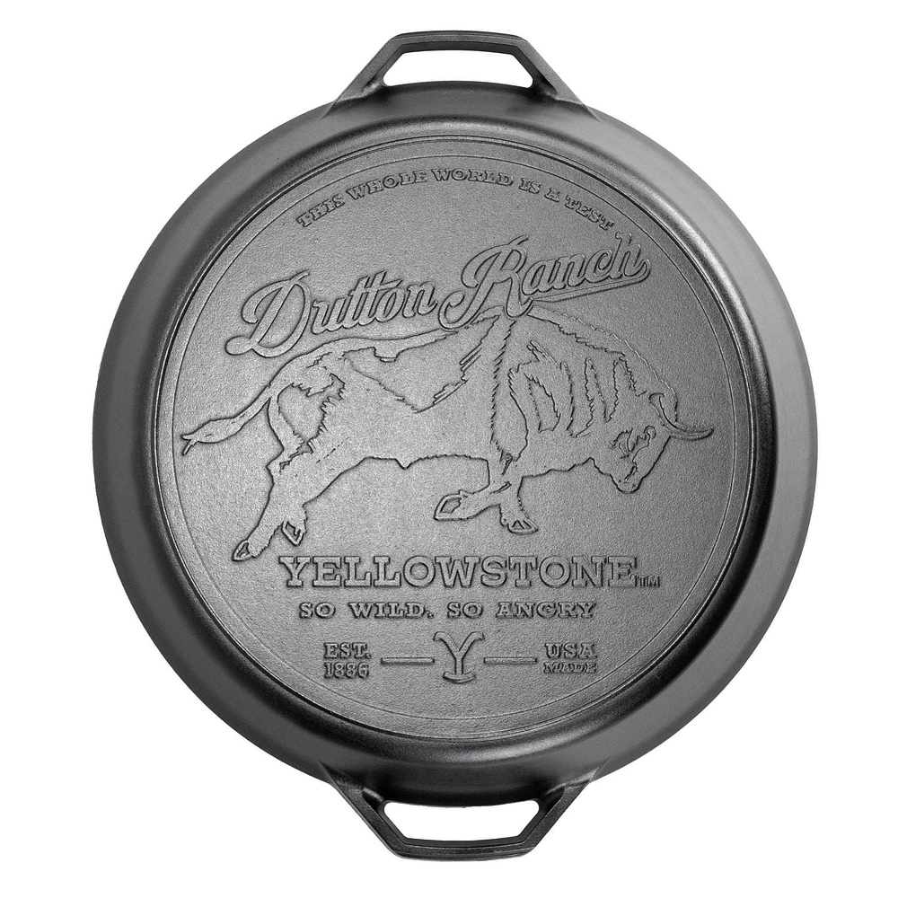 Lodge Yellowstone™ 17 Inch “So Wild, So Angry” Dual Handle Pan