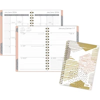 Mead Small Graphic Geo Hexagon Hardcover 2024 Weekly/Monthly Planner, Planner