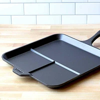 Lodge 11 Inch Cast Iron Divided Griddle