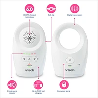 VTech DM1111-2, Enhanced Range Digital Audio Baby Monitor, 2 Parent Units, DM1111-2