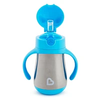 Munchkin Cool Cat™ Stainless Steel Straw Cup, 8oz, Blue