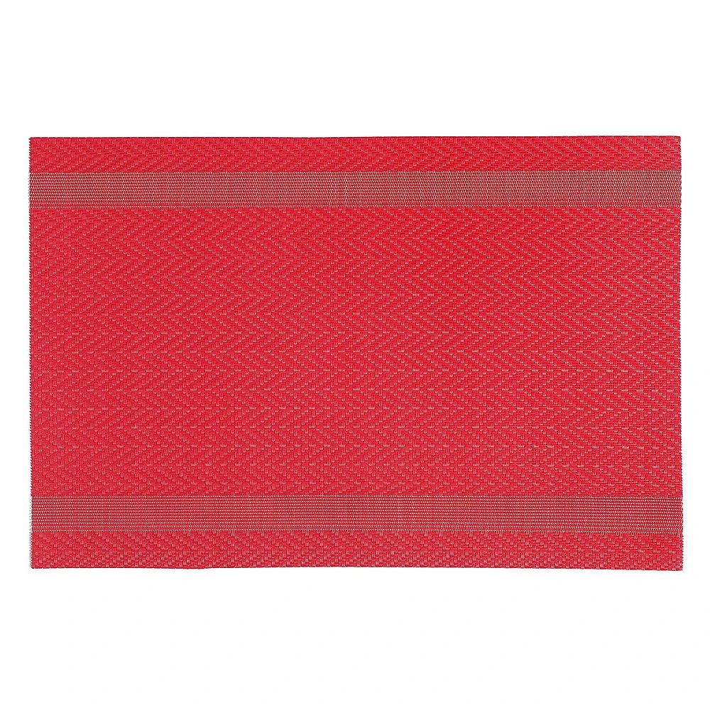 Vinyl Placemat (Mackenzie) (Red) - Set of 12