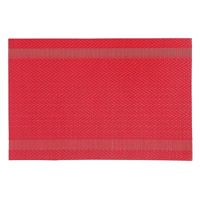 Vinyl Placemat (Mackenzie) (Red) - Set of 12