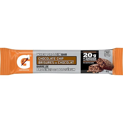 Gatorade Recovery Chocolate Chip Whey Protein Bars, 80 g
