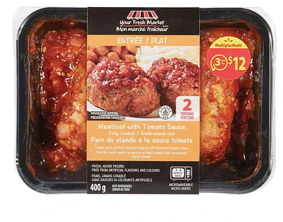 Your Fresh Market Meatloaf with Tomato Sauce