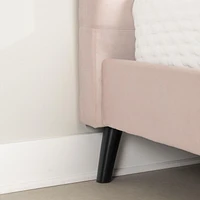 South Shore Maliza Upholstered Complete Platform Bed Pale Pink