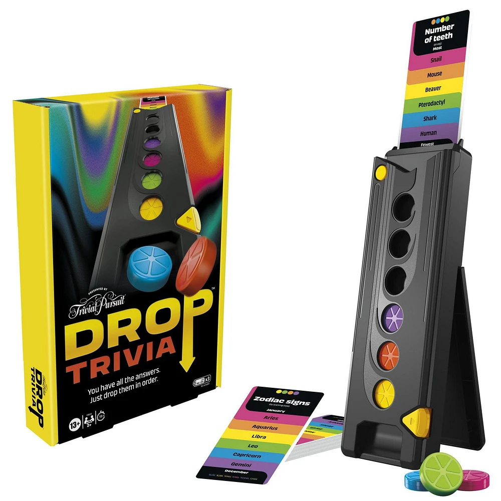 Drop Trivia Game, Electronic Party Board Game from Trivial Pursuit, Ages 13 and up