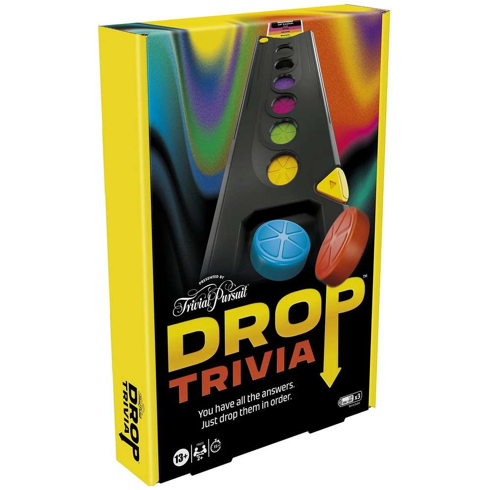 Drop Trivia Game, Electronic Party Board Game from Trivial Pursuit, Ages 13 and up