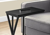 Monarch Specialties Accent Table, C-shaped, End, Side, Snack, Living Room, Bedroom, Metal, Laminate, Black, Contemporary, Modern