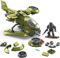 MEGA Halo UNSC Hornet Recon Aircraft Building Toy with 2 Micro Action Figures (291 pcs), Ages 8+