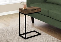 Monarch Specialties Accent Table, C-shaped, End, Side, Snack, Storage Drawer, Living Room, Bedroom, Metal, Laminate, Brown, Black, Contemporary, Modern