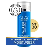 Olay Regenerist Hyaluronic + Peptide 24 Face Moisturizer, Fragrance-Free, SPF 30, 50 mL